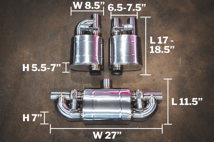 CORSATRONIC UNIVERSAL MUFFLERS (TWO MUFFLERS) - Corsatronic Exhausts